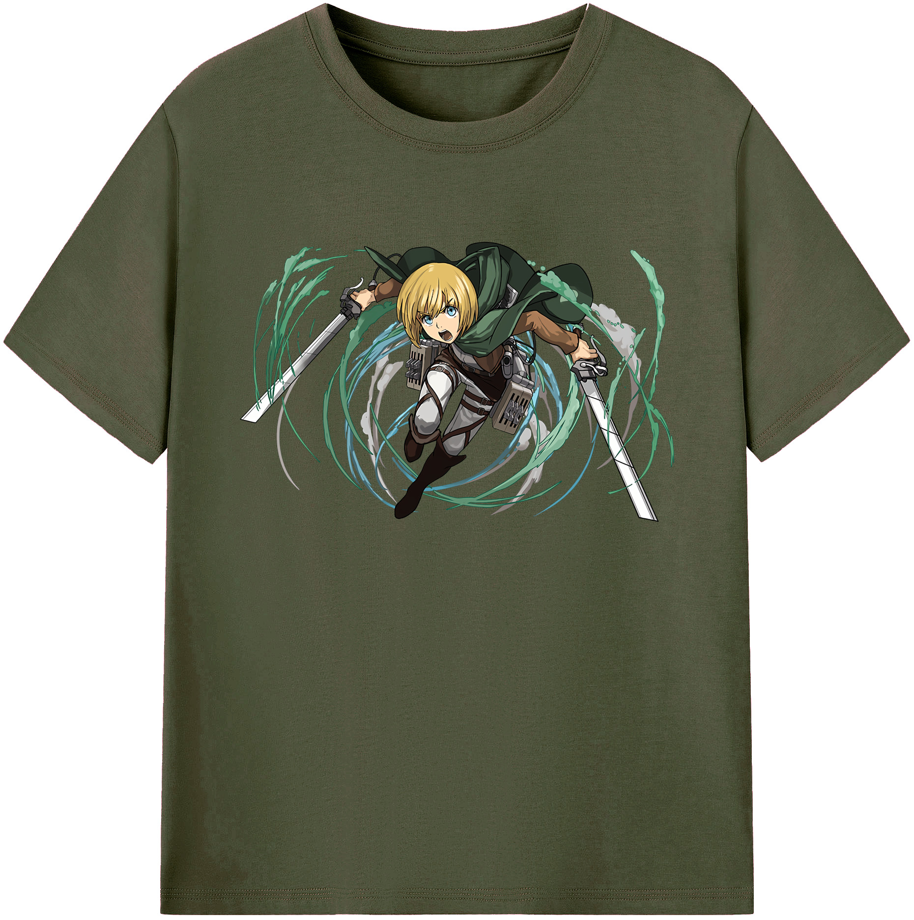 （画像用） 進撃の巨人 アルミン·アルレルト Attack on Titan Armin Arlert 綿100％ メンズ半袖Tシャツ｜肌触りやわらか＆通気性